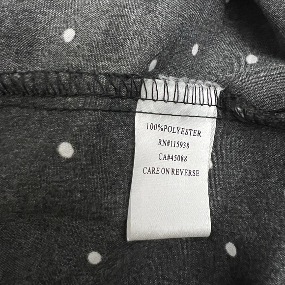 Princess Polly Crop Top Tie Front‎ Black White Polka Dot V Neck Size 2 XS Y2K - Picture 7 of 8